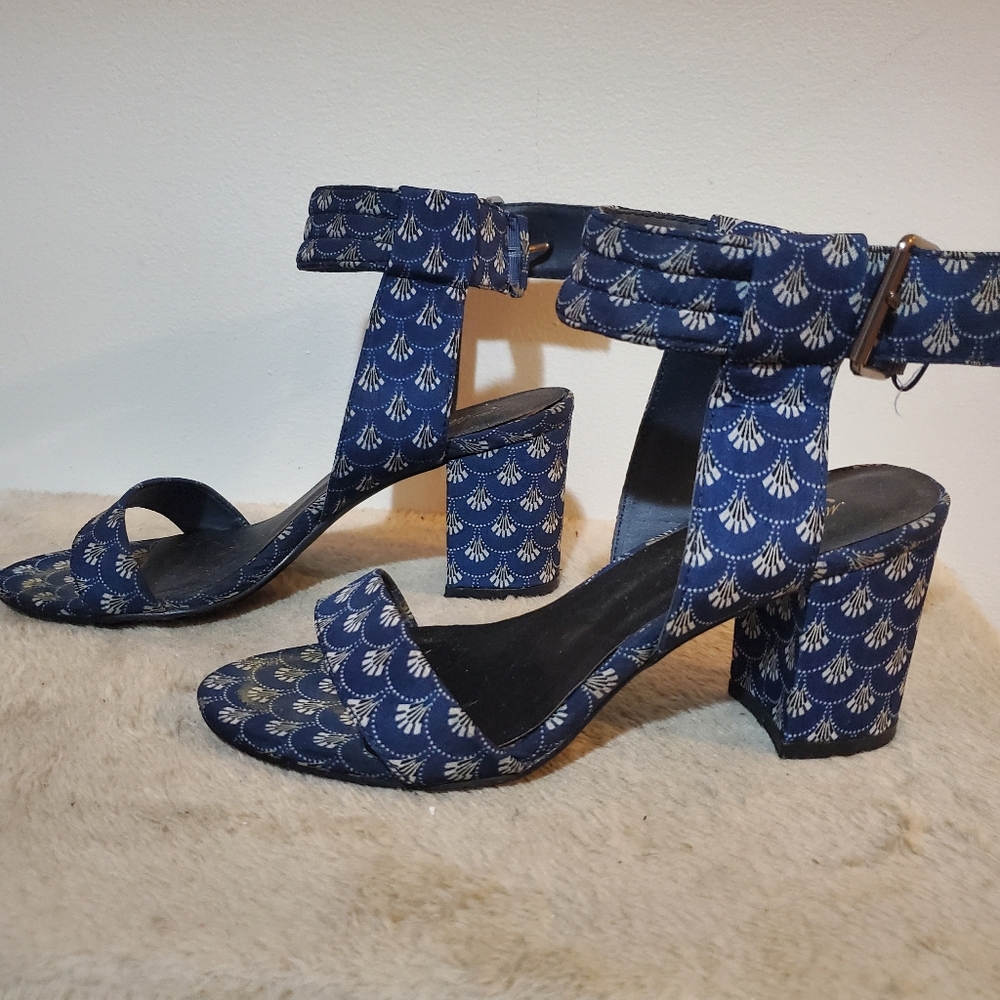 Miss Albright Blue Patterned Heels